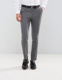 New Look Skinny Fit Smart Trousers in Grey