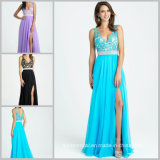 Chiffon Bridesmaid Prom Gowns Blue Purple Black Lace Evening Fashion Dresses Mj16321