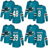 San Jose Sharks Joe Pavelski Joe Thornton Logan Hockey Jerseys