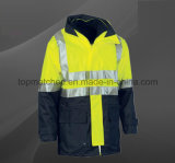 High Quality Reflective Polyester Waterproof Men's Safety Jacket Workwear