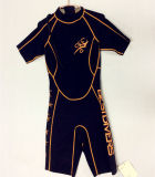 Short Neoprene Surfing Wetsuit with Nylon Fabric (HX15S87)