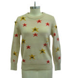 Women Round Neck Pullover Patterned Knitwear