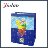 Customize 3D Christmas Stocking Ivory Paper Packing Gift Paper Bag