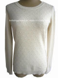 Women Fashion Knitted Round Neck Long Sleeve Sweater Clothes (16-055)