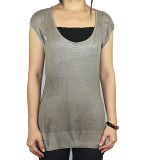 Ladies Round Neck Short Sleeve Sweater by Knitting (11SS-149)