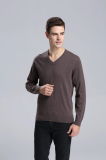 Yak Wool V Neck Pullover Long Sleeve Sweater/Garment/Clothes/Knitwear