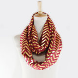 Women's Spring Summer Golden Foil Wave Printing Scarf Snood (SW144)