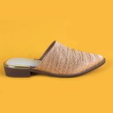 Ladies Gold Slip on Mule Slippers for Women 2017