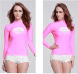 2016 Hot Sale Lady's Long Sleeve Swimwear&Pink Wetsuit (CL-724)