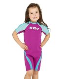 Toddler Girls Lycra Short Sleeve Flat Lock Spring Suit/Wetsuit