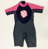 Short Neoprene Surfing Wetsuit with Nylon Fabric (HX15S70)