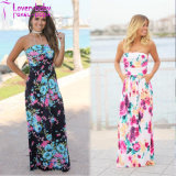 Irene off The Shoulder Printed Maxi Dress L5010