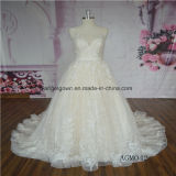 A-Line Sleeveless Lace Latest Bridal Dress