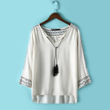 OEM Plus Size Fashion Women Embroideried Blouse