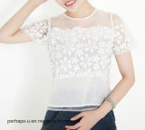 Hot Sale Women Clothes High Quality Sweet Ladies Chiffon T-Shirt