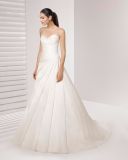 Sweetheart Neckline 3/4 Sleeve Jacket Pleat Organze Wedding Dress