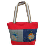 Promotional Shopping Canvas Tote Bag with Embroidery Logos