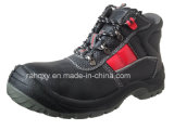 Split Embossed Leather Safety Shoes with Mesh Lineing (HQ03020)