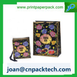 Printing Flowery with Luxury Riddon Handle Paper Bag