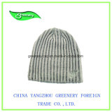 Promotional Fashion Grey Embroidery Winter Knit Hat