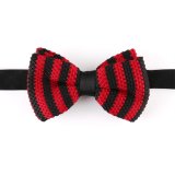 Custom Made Bow Tie Classic Polyester Striped Knitted Men's Bow Tie (YWZJ 52)