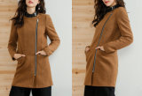 Ladies Round Collar Winter Jacket with Stylish Slim Fashion Jacket