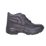 Brand Embossed Leather Safety Shoes for Workers