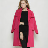 Latest Turn- Down Fashion Red Long Winter Women's Coat