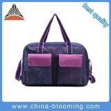 Purple Printed Outdoor Sport Gear Duffel Luggage Travel Bag