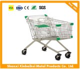 Metal European Style Supermarket Shopping Trolley in Popular Style