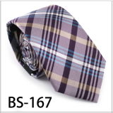 New Design Fashionable Silk/Polyester Check Tie (BS-167)