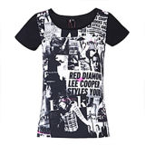 Fashion Sexy Cotton/Polyester Printed T-Shirt for Women (W059)