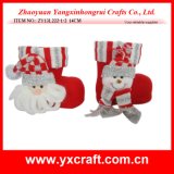 Christmas Decoration (ZY13L222-1-2 14CM) Christmas Pointed Boots