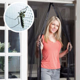 Durable Magnetic Magic Mesh Screen Door with Strong Magnets