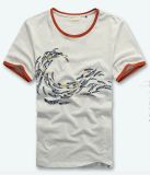 Men's Great Quality Feather Printing Round Neck T-Shirt