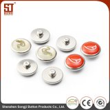 Round Monocolor Individual Snap Metal Button for Bags