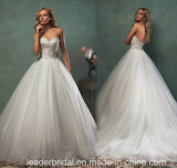 Beaded Bridal Ball Gowns Tulle Sweetheart Wedding Dresses V6806