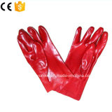 Red Smooth PVC Industrial Gloves PVC Chemical Gloves
