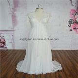 Empire V-Neck Chiffon Beach Bridal Gown