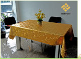 PVC Metallic Embossed Grain Tablecloth with Yarn Fabric Backing (TJD004)