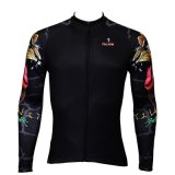 Man's Roaring Lion Sports Long Sleeve Black Breathable Cycling Jersey