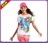 Fashion Sexy Cotton Printed T-Shirt for Women (W318)