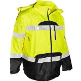 Ripstop Waterproof High Visibility Road Safety Reflective Stripes Winter Hooded Jacket