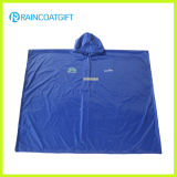 Blue Polyester PVC Reflective Rain Poncho Rbc-028