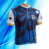 100% Polyester Man's Short Sleeve Cycling Jersey