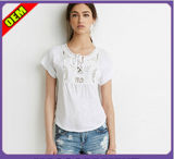 Fashion Sexy Cotton Printed T-Shirt for Women (W280)