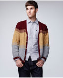 Fashion Design Cotton V Neck Striped Sweater Cardigan