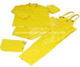 3PCS PVC Raincoat with Bib Pants R9007