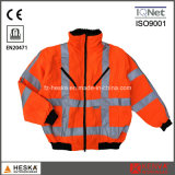 Hi-Vis 3m Reflective Tape Mens Bomber Jacket