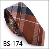 New Design Fashionable Silk/Polyester Check Tie (BS-174)